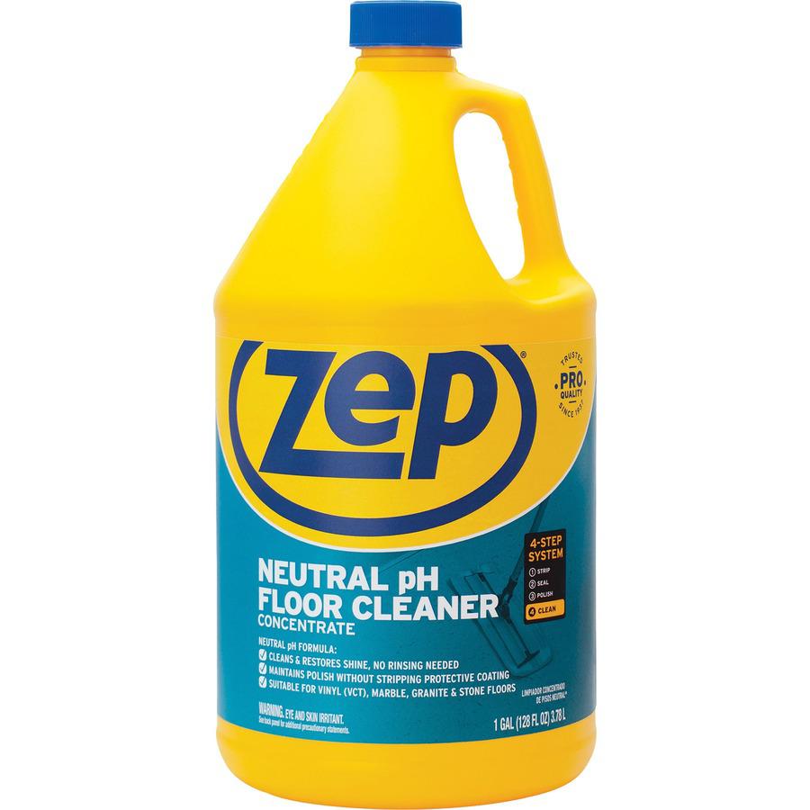Zep Concentrated Neutral Floor Cleaner - Concentrate - 128 fl oz (4 quart) - 4 / Carton - Blue. Picture 3
