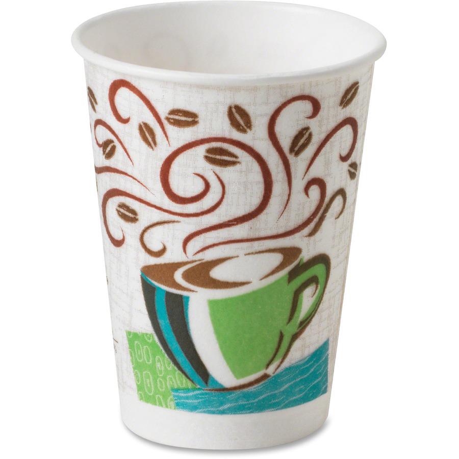 Dixie PerfecTouch 16 oz Insulated Paper Hot Coffee Cups by GP Pro - 50 / Pack - 20 / Carton - Multi - Paper - Coffee, Hot Drink. Picture 8
