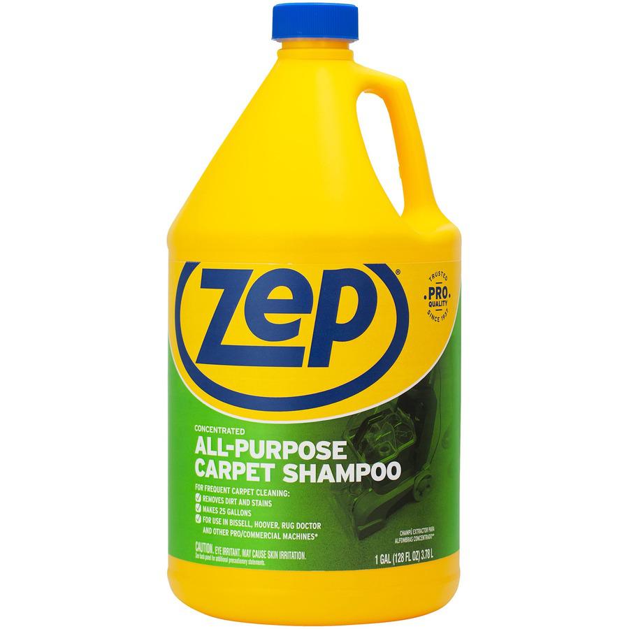 Zep Concentrated All-Purpose Carpet Shampoo - Concentrate - 128 fl oz (4 quart) - 4 / Carton - Blue. Picture 3