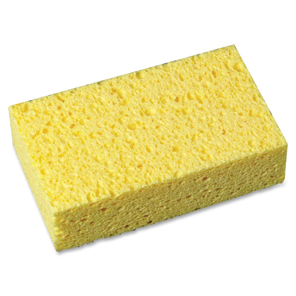 Scotch-Brite Extra-Large Commercial Sponge - 24/Carton - Cellulose - Yellow. Picture 3