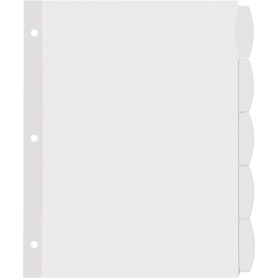Avery&reg; Big Tab Printable Label Dividers, Easy Peel Labels, 5 Tabs - 20 x Divider(s) - 5 - 5 Tab(s)/Set - 8.5" Divider Width x 11" Divider Length - 3 Hole Punched - White Paper Divider - White Pape. Picture 4