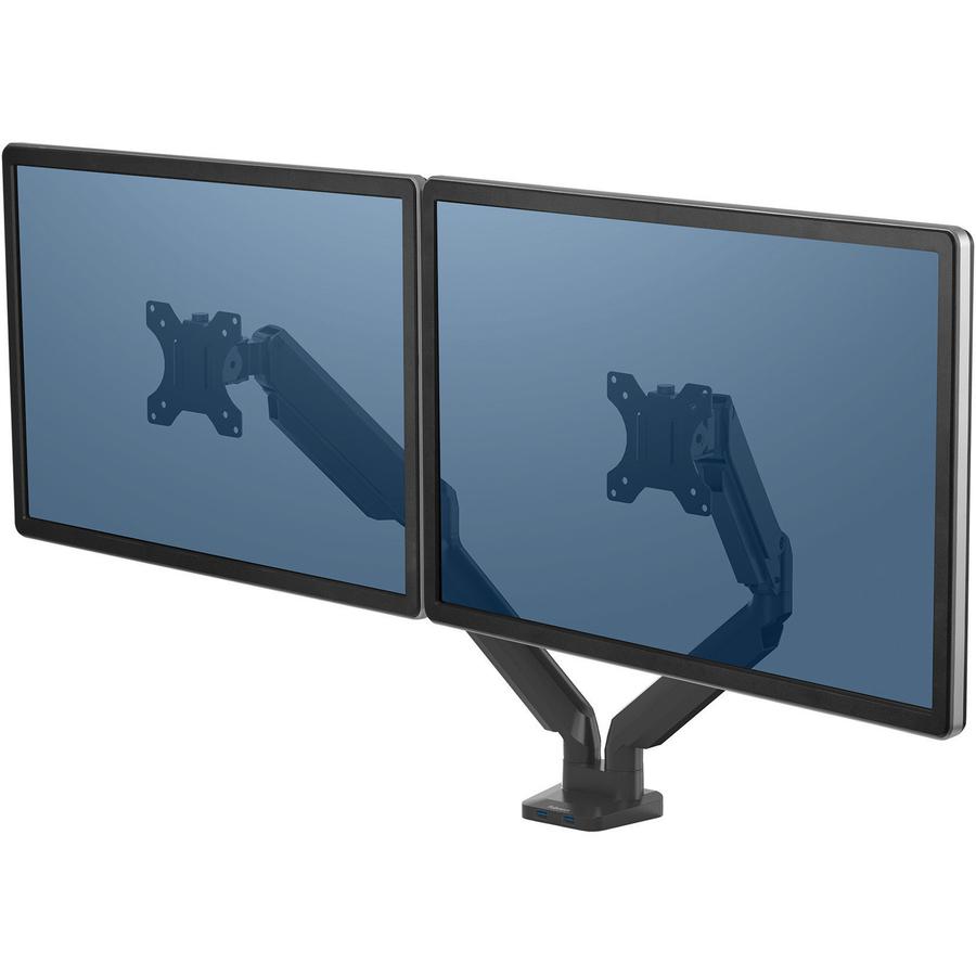Fellowes Platinum Series Dual Monitor Arm - 2 Display(s) Supported - 46" Screen Support - 40 lb Load Capacity - 1 Each. Picture 5