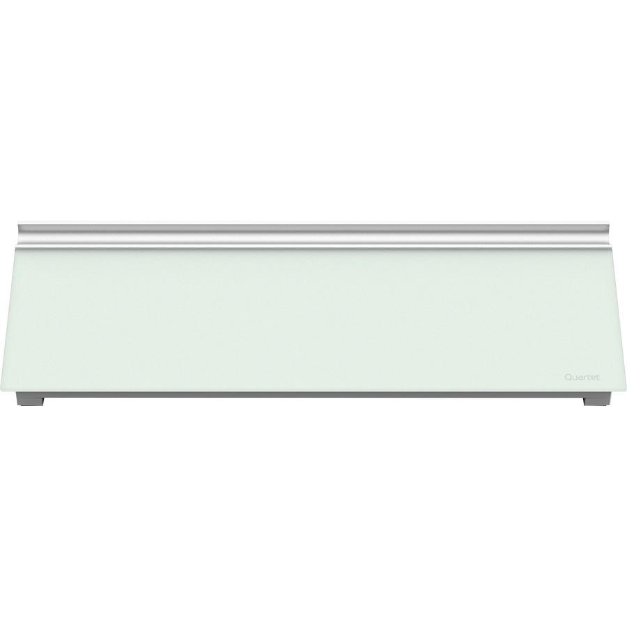 Quartet Glass Dry-Erase Desktop Computer Pad - 18" (1.5 ft) Width x 6" (0.5 ft) Height - White Glass Surface - Rectangle - Horizontal - 1 Each. Picture 10