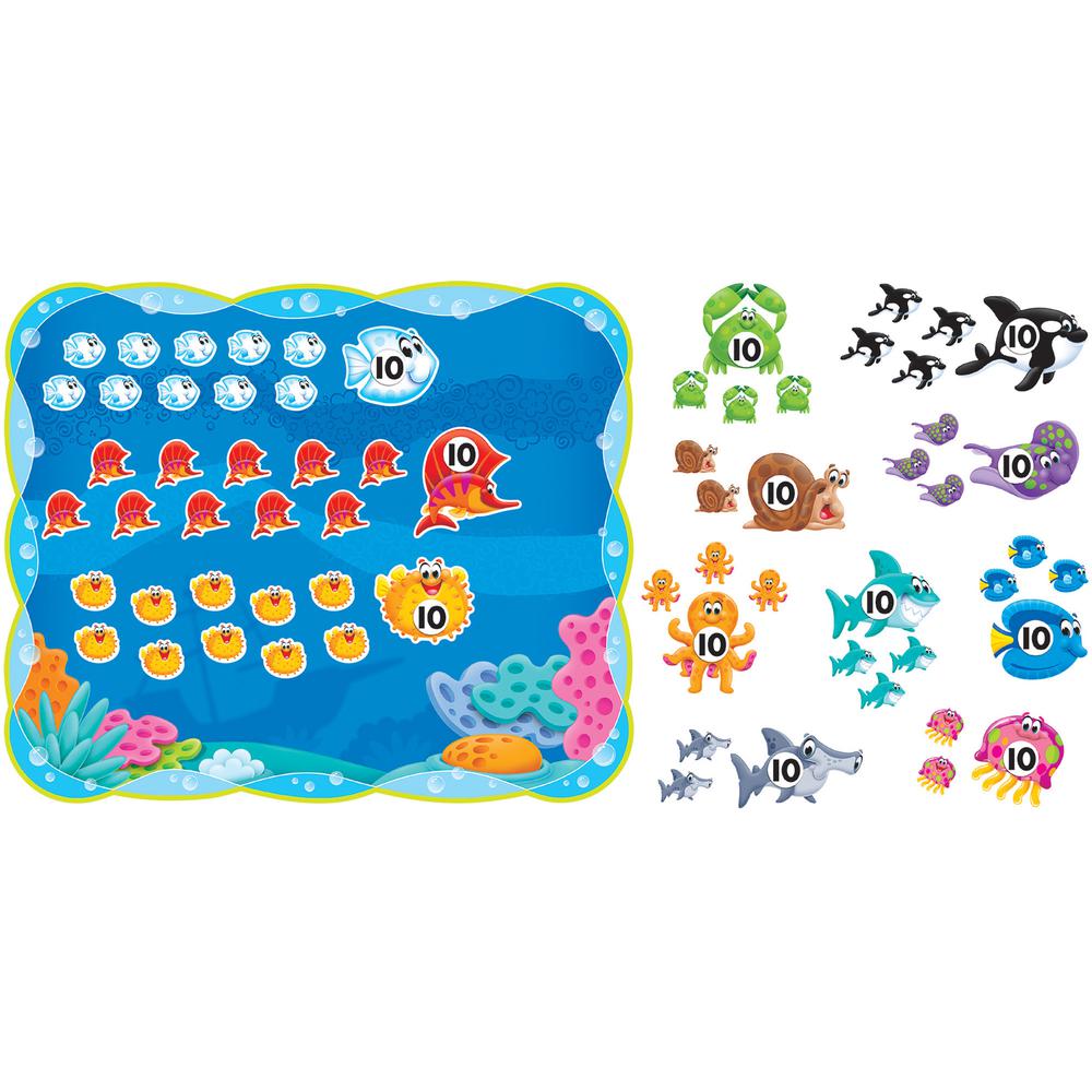 Trend Sea Buddies Collection 0-120 Bulletin Board Set - 25.50" Height x 30.25" Width - 1 Set. Picture 2
