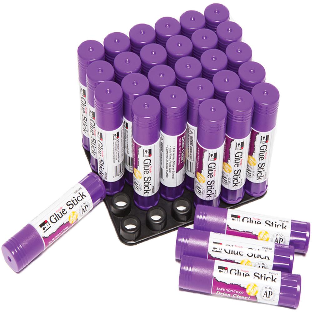 CLI Glue Sticks Class Pack - 0.28 oz - 30 / Box - Purple. Picture 2