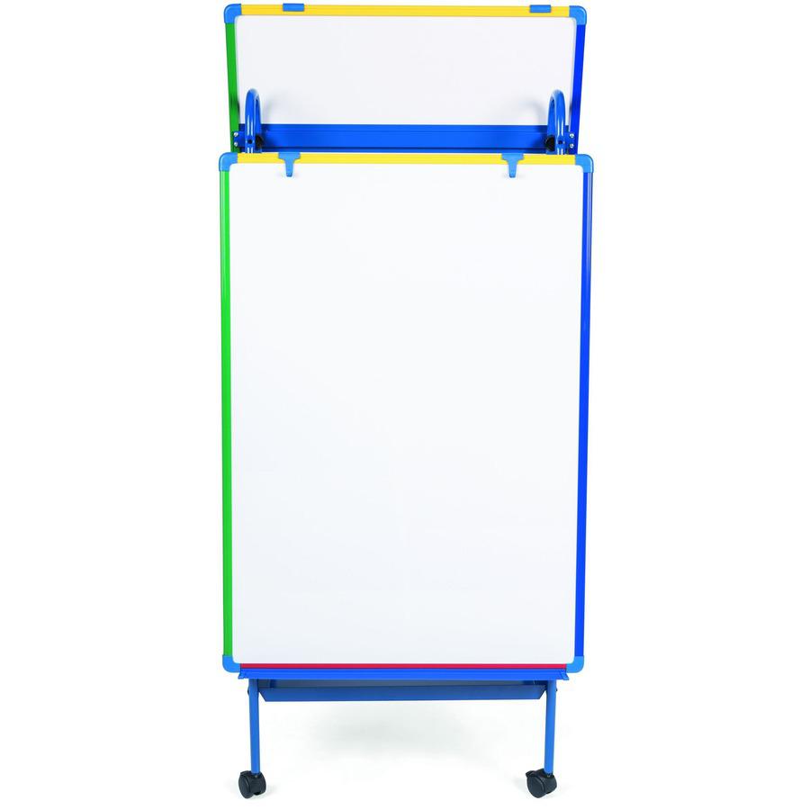 Bi-office Magnetic AdjustableDoublee-sided Easel - White Surface - Rectangle - Magnetic - Assembly Required - 1 Each. Picture 4