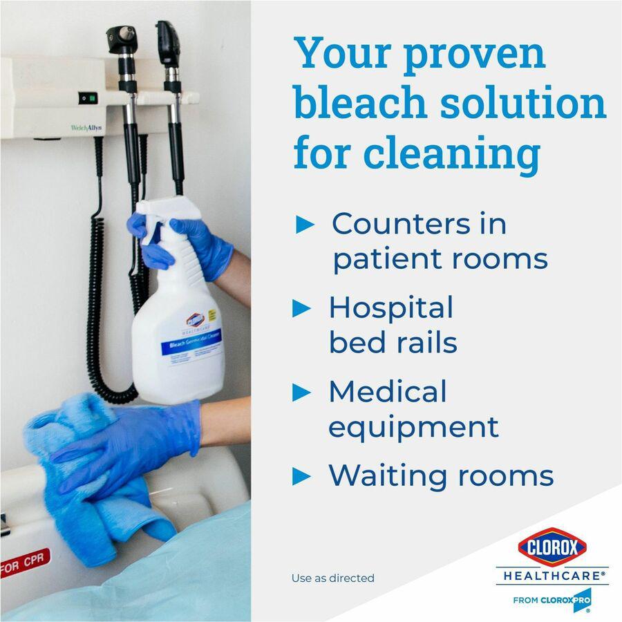 Clorox Healthcare Bleach Germicidal Cleaner Refill - Ready-To-Use - 128 fl oz (4 quart) - 4 / Carton - White. Picture 2
