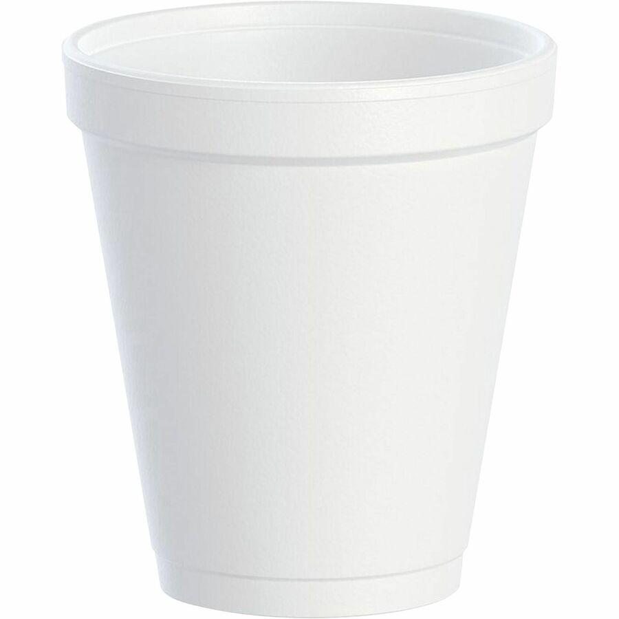 Dart 8 oz Insulated Foam Cups - 25 / Pack - 40 / Carton - White - Foam - Hot Drink, Cold Drink, Coffee, Cappuccino, Tea, Hot Chocolate, Hot Cider, Juice, Soft Drink. Picture 10
