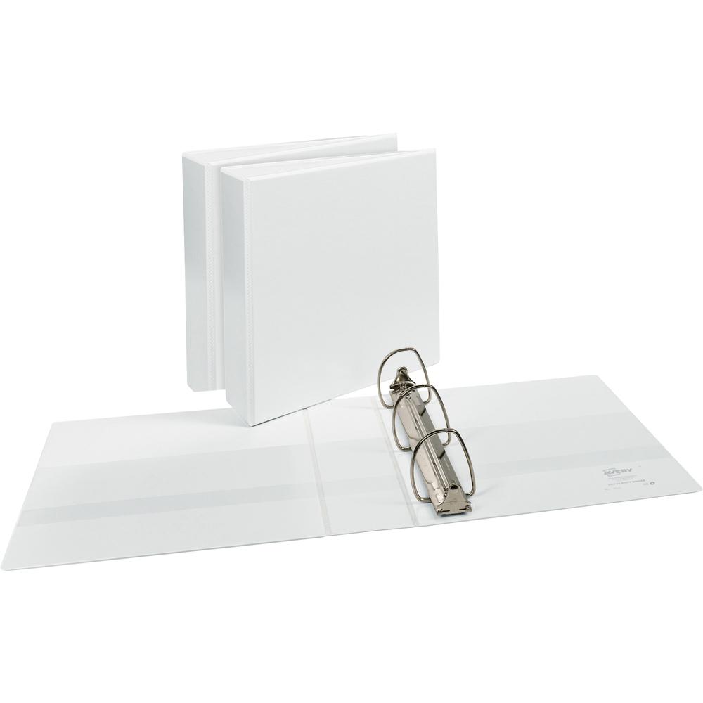 Avery&reg; Durable View Binders - EZD Rings - 3" Binder Capacity - Letter - 8 1/2" x 11" Sheet Size - 670 Sheet Capacity - 3 x D-Ring Fastener(s) - 4 Internal Pocket(s) - Poly - White - Recycled - Eas. Picture 6