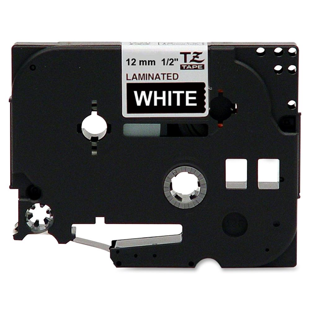 Brother P-touch TZe Laminated Tape Cartridges - 15/32" Width - Rectangle - Black - 2 / Bundle - Water Resistant. Picture 2