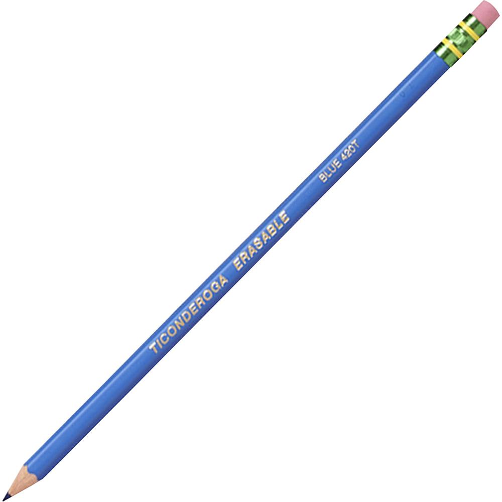 Dixon Eraser Tipped Checking Pencils - HB Lead - Blue Lead - 72 / Carton. Picture 2