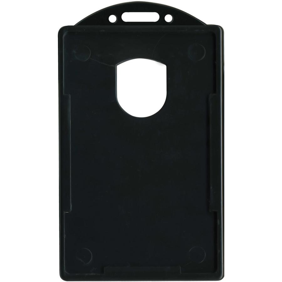 Advantus ID Card Holder - Support 2.13" x 3.38" Media - Vertical - 25 / Pack - Black. Picture 3