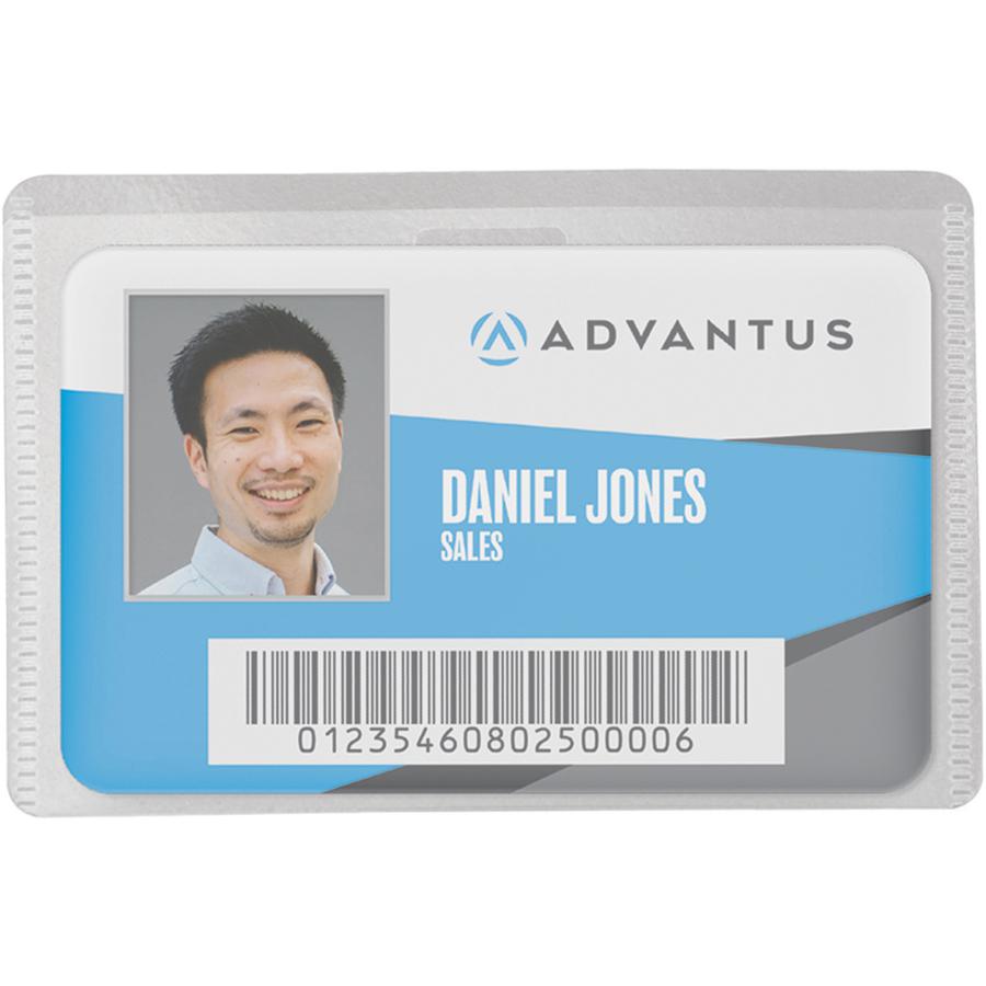 Advantus DIY Magnetic Name Badge Kit - Horizontal - 3.8" x 2.5" x - Plastic - 20 / Pack - White, Clear. Picture 5