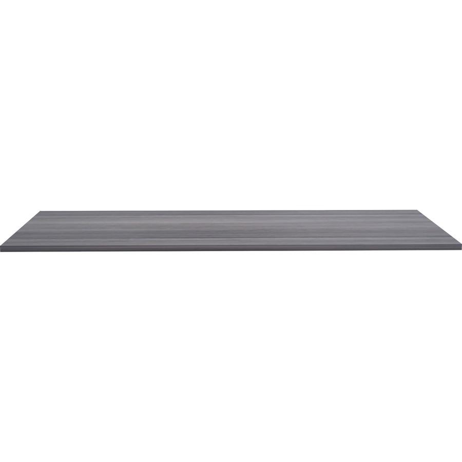 Lorell Relevance Series Charcoal Laminate Office Furniture - 72" x 30" Table Top - Straight Edge - Material: Polyvinyl Chloride (PVC) Edge - Finish: Charcoal, Laminate. Picture 9