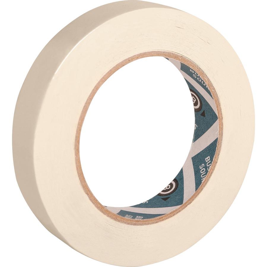 Business Source Utility-purpose Masking Tape - 60 yd Length x 0.75" Width - 3" Core - Crepe Paper Backing - For Bundling, Holding, Sealing, Masking - 6 / Bundle - Tan. Picture 3