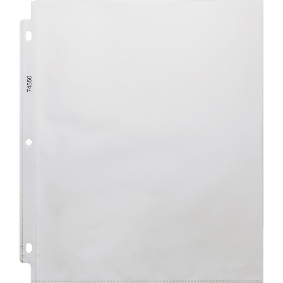 Business Source Top-Loading Poly Sheet Protectors - 3.2 mil Thickness - For Letter 8 1/2" x 11" Sheet - 3 x Holes - Ring Binder - Rectangular - Clear - Polypropylene - 500 / Carton. Picture 4