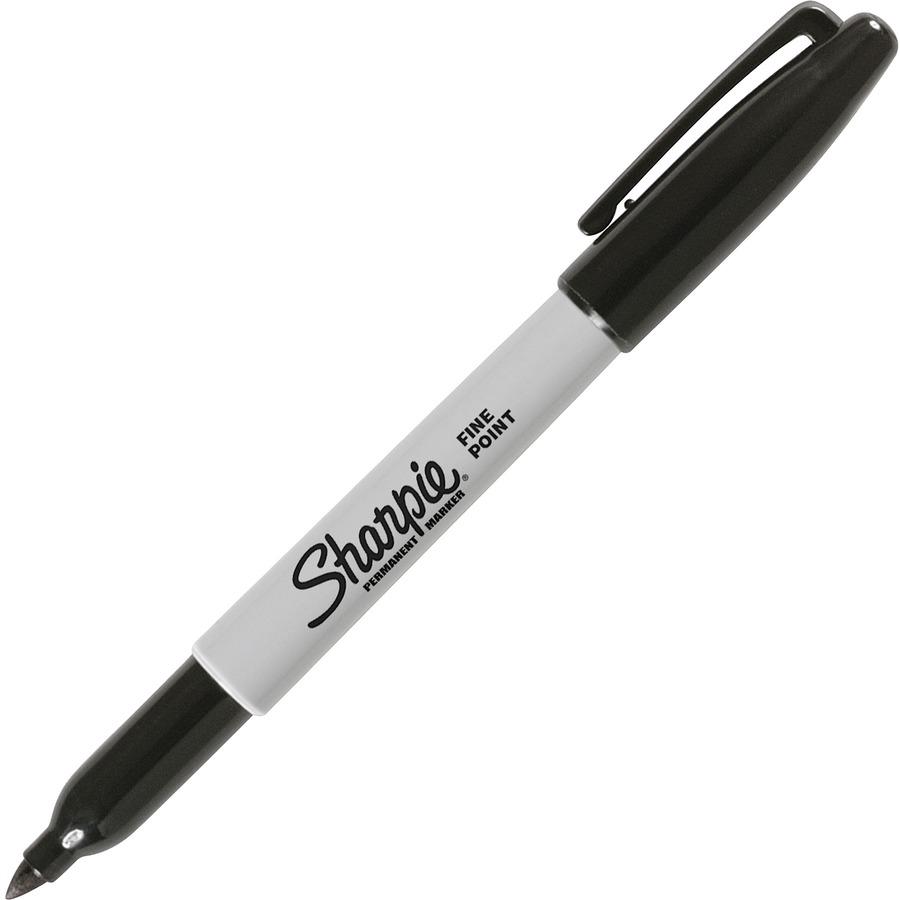 Sharpie Fine Point Permanent Ink Markers - Fine Marker Point - Black Alcohol Based Ink - 12 / Dozen. Picture 3