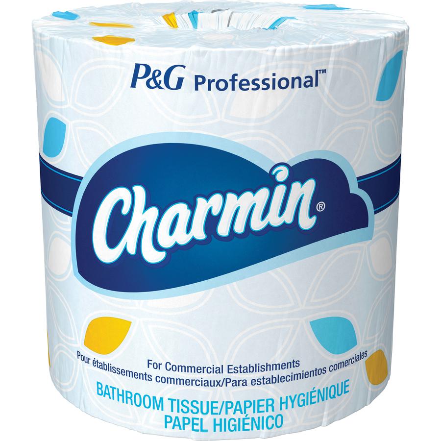 Charmin Toilet Tissue - 2 Ply - 450 Sheets/Roll - White - Durable, Strong, Absorbent, Clog-free, Septic-free, Individually Wrapped - For Bathroom, Hotel, Restaurant, Office - 75 Rolls Per Carton - 75 . Picture 2