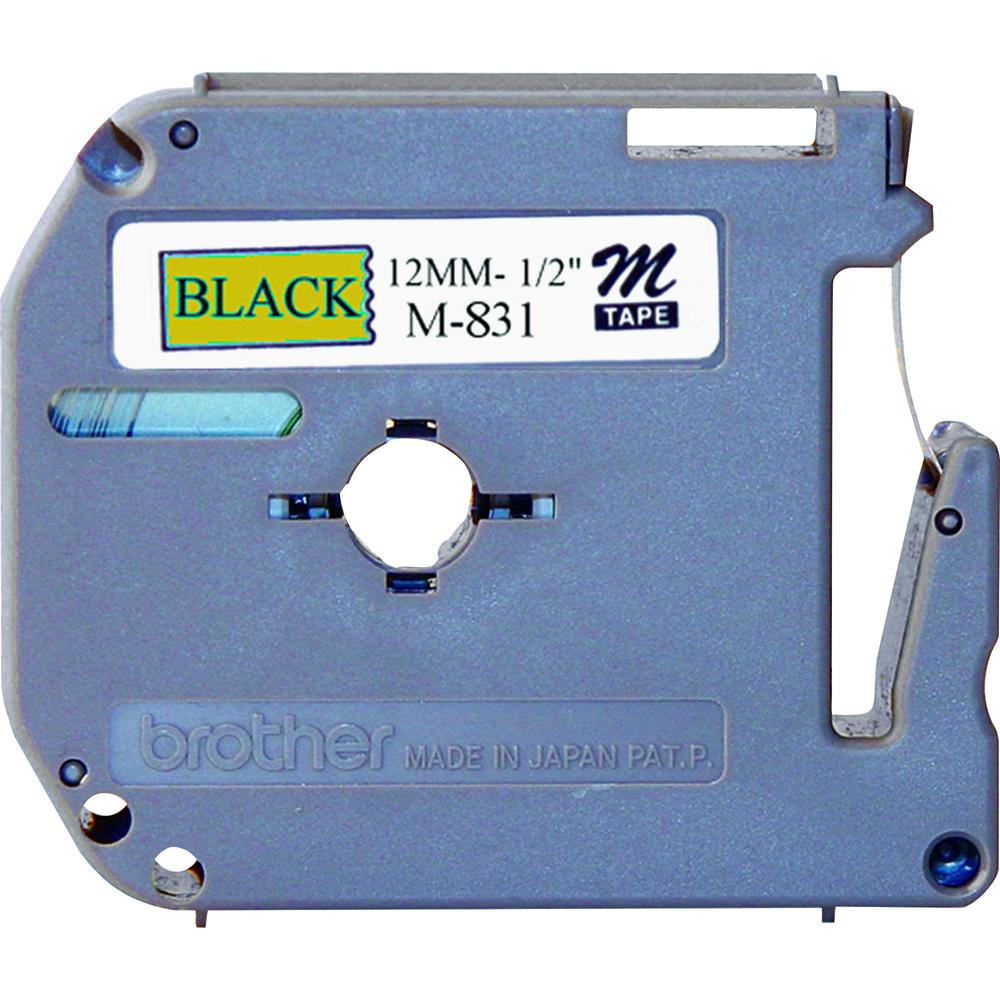 Brother P-touch Nonlaminated M Series Tape Cartridge - 1/2" Width - Rectangle - Black, Gold - 3 / Bundle. Picture 3