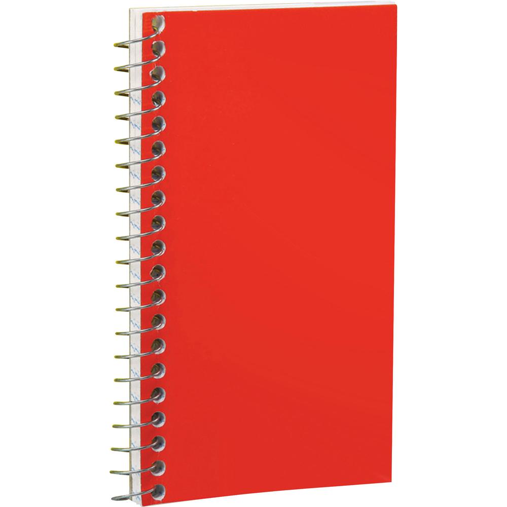 Ampad Sidebound Memo Notebooks - 50 Sheets - Wire Bound - 5" x 3" - White Paper - AssortedPressboard Cover - Mediumweight, Rigid - 10 / Bundle. Picture 2