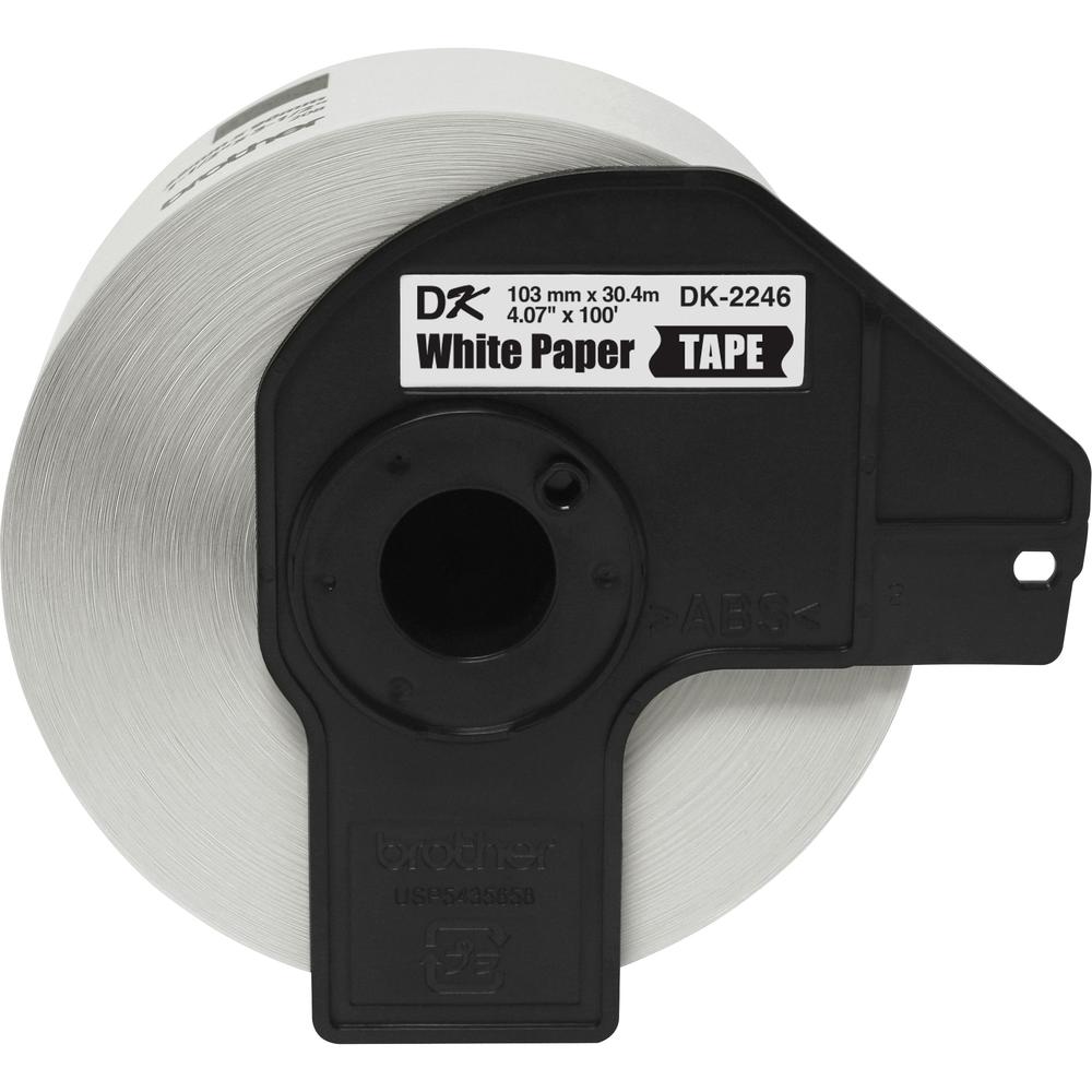 Brother Multipurpose Label - 4 1/16" Width x 100 ft Length - White - Paper - 1 / Roll. Picture 3
