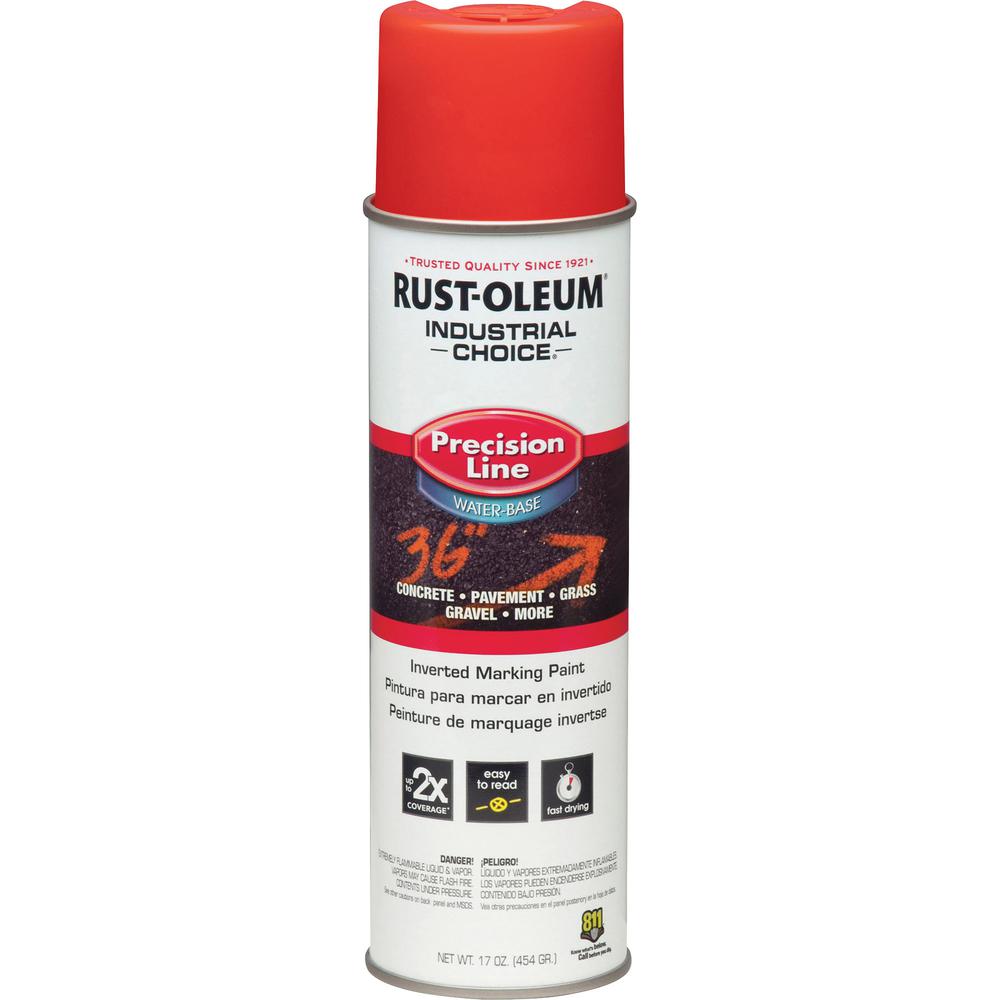 Rust-Oleum Industrial Choice Precision Line Marking Paint - 17 fl oz - 12 / Carton - Safety Red. Picture 2