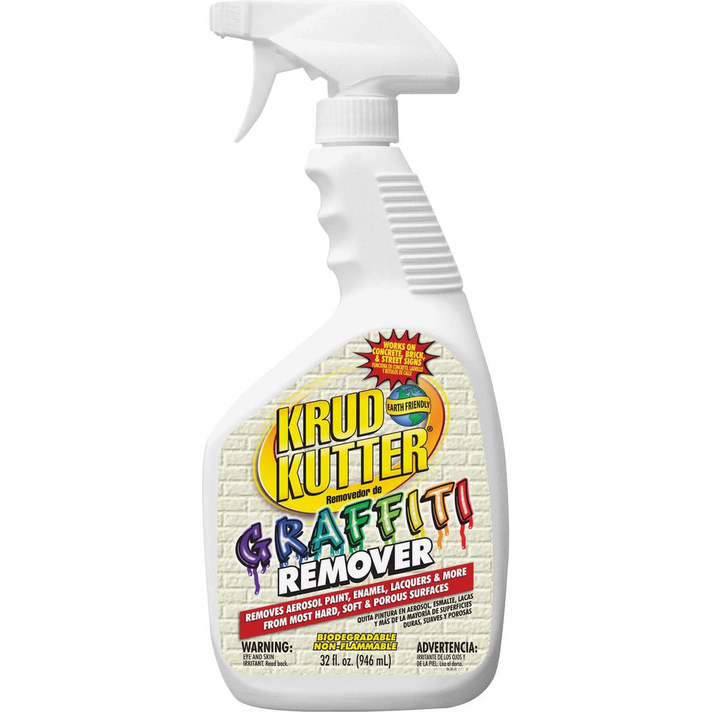 Krud Kutter Graffiti Remover - Ready-To-Use - 32 fl oz (1 quart) - 6 / Carton - Water Based, Non-flammable - Clear. Picture 3