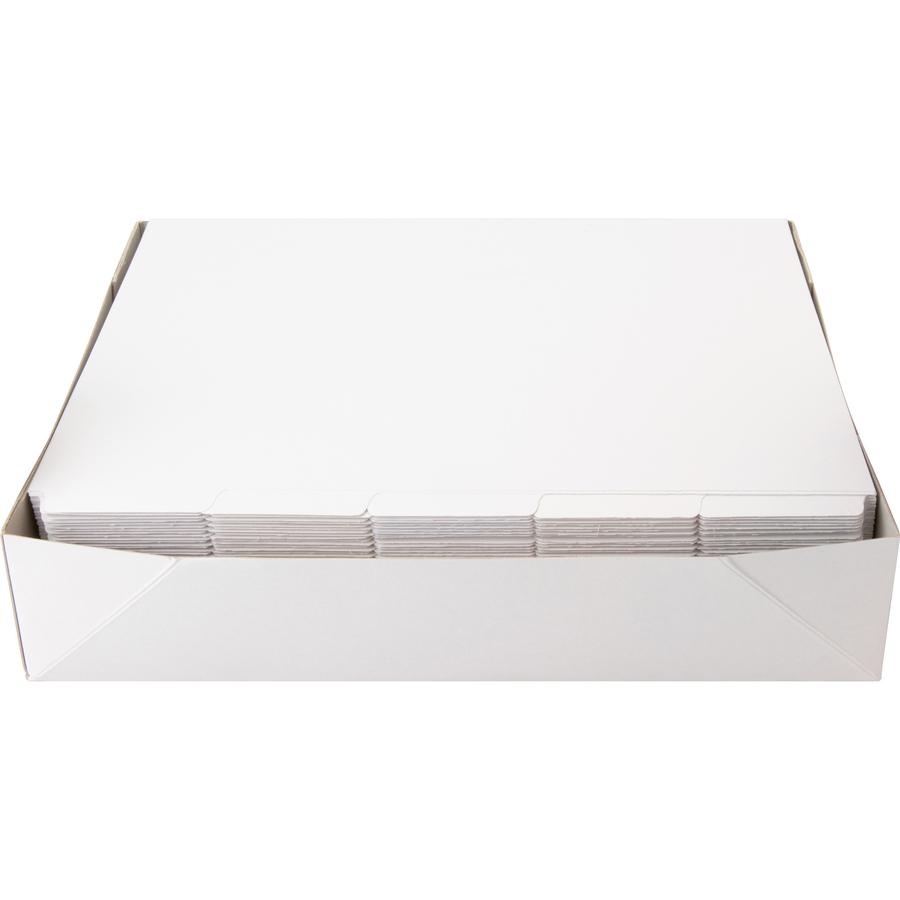 Business Source Tab Printer Economy Index Dividers - Print-on Tab(s) - 5 Tab(s)/Set - 8.5" Divider Width x 11" Divider Length - Letter - White Divider - White Tab(s) - 50 / Box. Picture 10