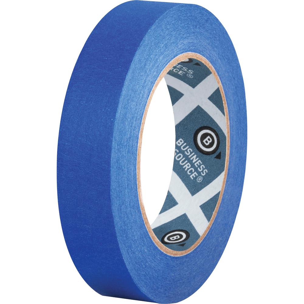 Business Source Multisurface Painter's Tape - 60 yd Length x 1" Width - 5.5 mil Thickness - 2 / Pack - Blue. Picture 4