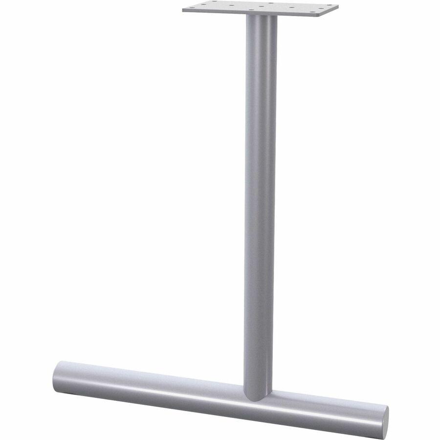 Lorell Training Table C-Leg Table Base with Glides - Metallic Silver C-leg Base - 1 / Set. Picture 3