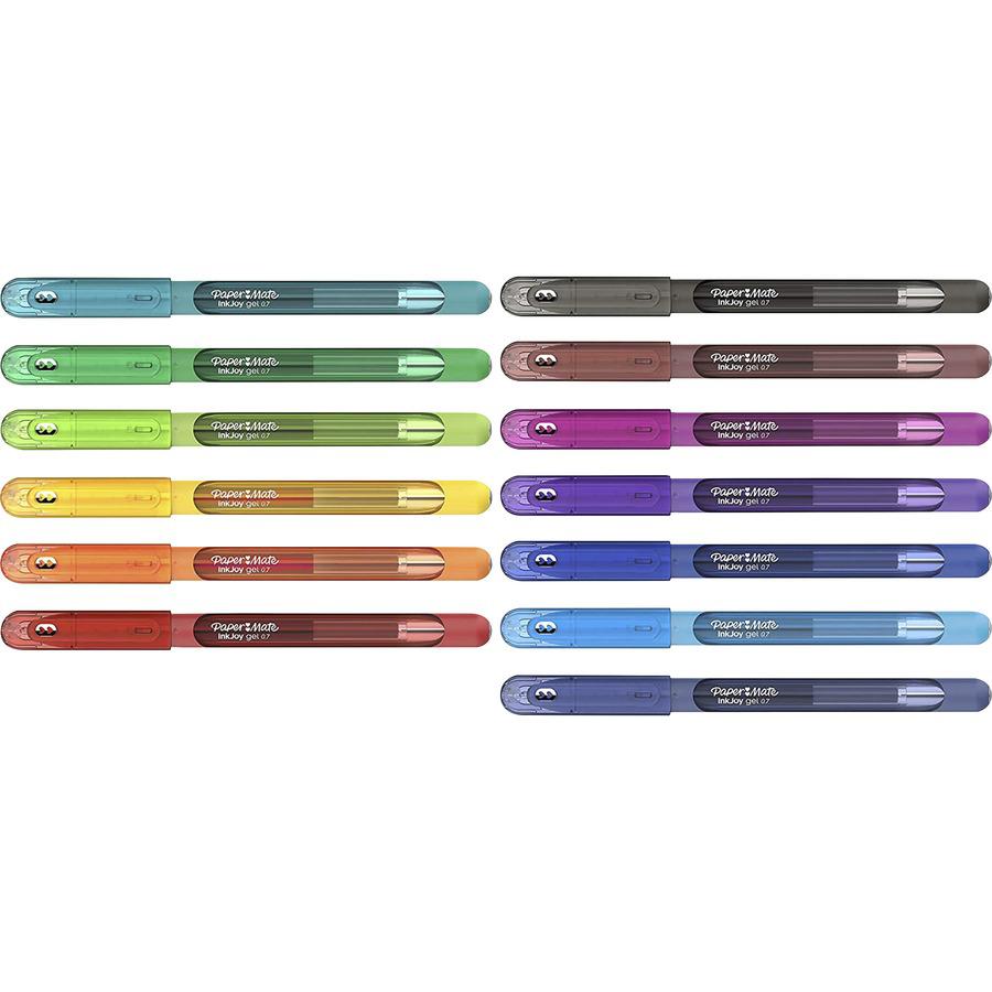 Paper Mate InkJoy Gel Stick Pens - Medium Pen Point - Assorted Gel-based Ink - 14 / Pack. Picture 4