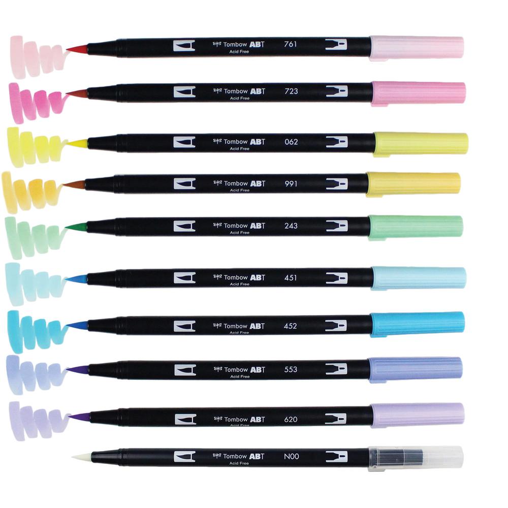 Tombow Dual Brush Pen Set - Fine Pen Point - Brush Pen Point StyleWater Based Ink - Nylon Tip - 10 / Pack. Picture 3