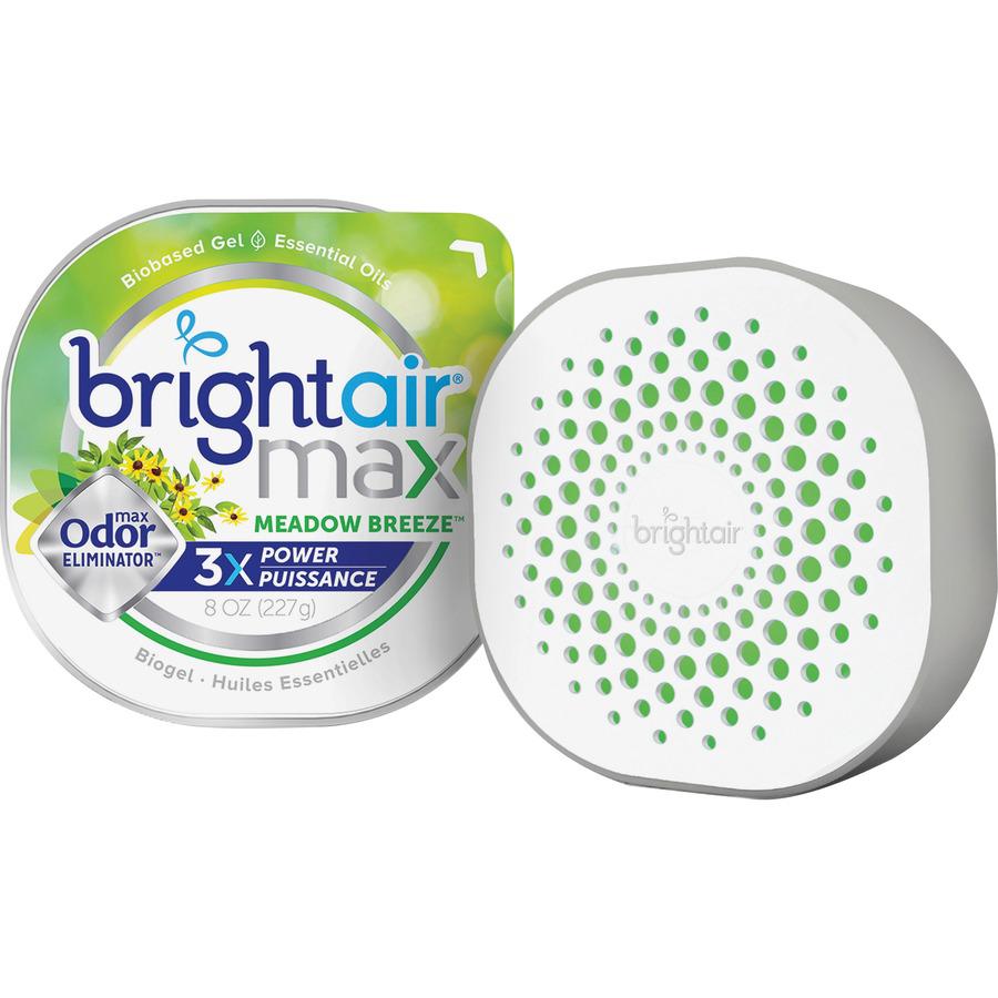 Bright Air Max Scented Gel Odor Eliminator - Gel - 8 oz - Meadow Breeze - 6 / Carton - Odor Neutralizer, Phthalate-free, Paraben-free, BHT Free, Bio-based, Formaldehyde-free, NPE-free. Picture 5