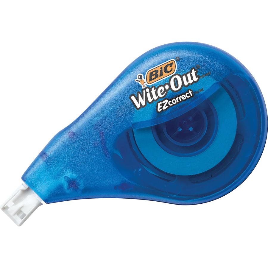 BIC Wite-Out EZ CORRECT Correction Tape - 0.20" Width x 39.40 ft Length - Tear Resistant, Odorless, Film-based - 18 / Box - Translucent, White. Picture 2