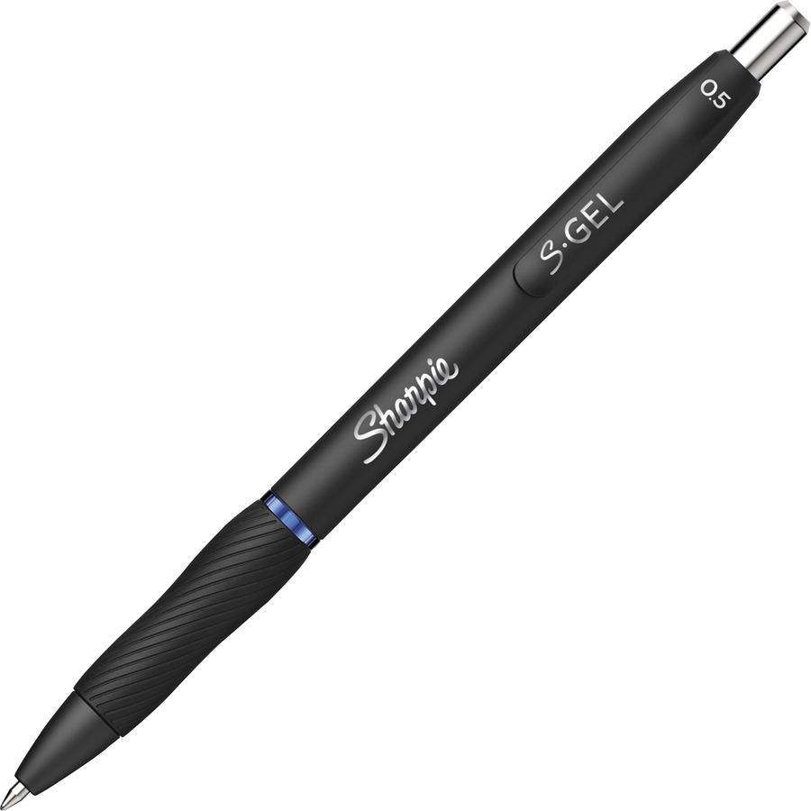 Sharpie S-Gel Pens - 0.5 mm Pen Point Size - Retractable - Blue Gel-based Ink - 12 / Dozen. Picture 3