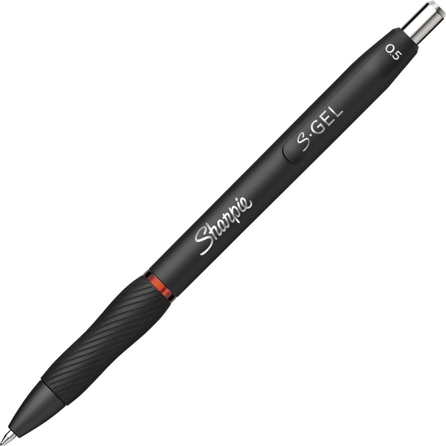 Sharpie S-Gel Pens - 0.5 mm Pen Point Size - Retractable - Red Gel-based Ink - 12 / Dozen. Picture 3
