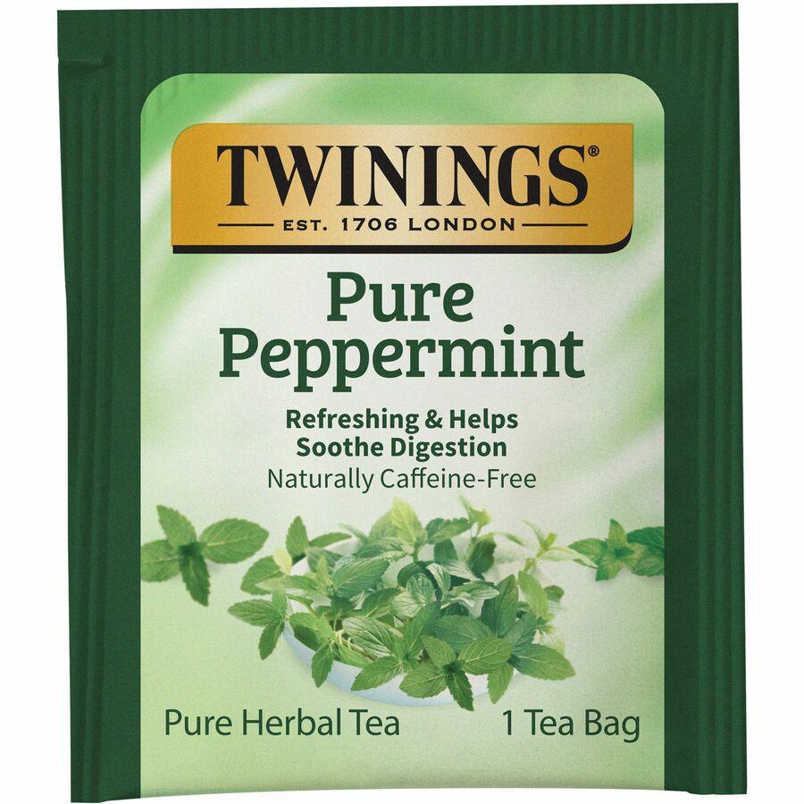 Twinings Pure Peppermint Tea Bag - 1.8 oz - 25 / Box. Picture 6