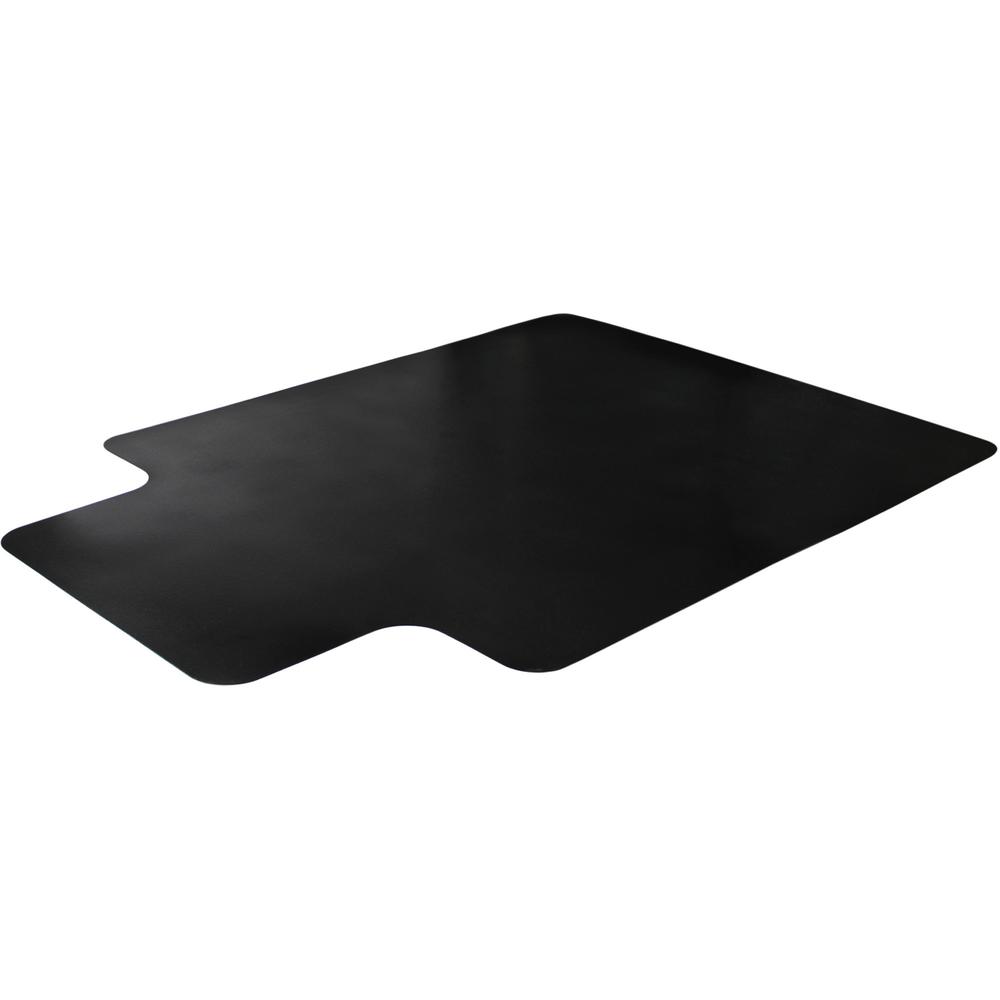 Black Vinyl Lipped Chair Mat for Carpets - 36" x 48". Picture 1