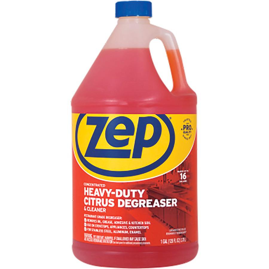 Zep Heavy-Duty Citrus Degreaser - Concentrate - 128 fl oz (4 quart) - 4 / Carton - Heavy Duty - Orange. Picture 3