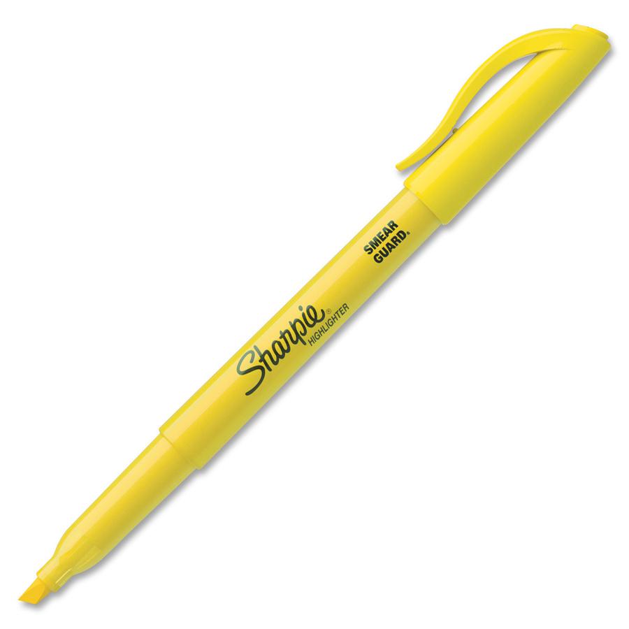 Sharpie Highlighter - Chisel Marker Point Style - Fluorescent Yellow - 36 / Box. Picture 3