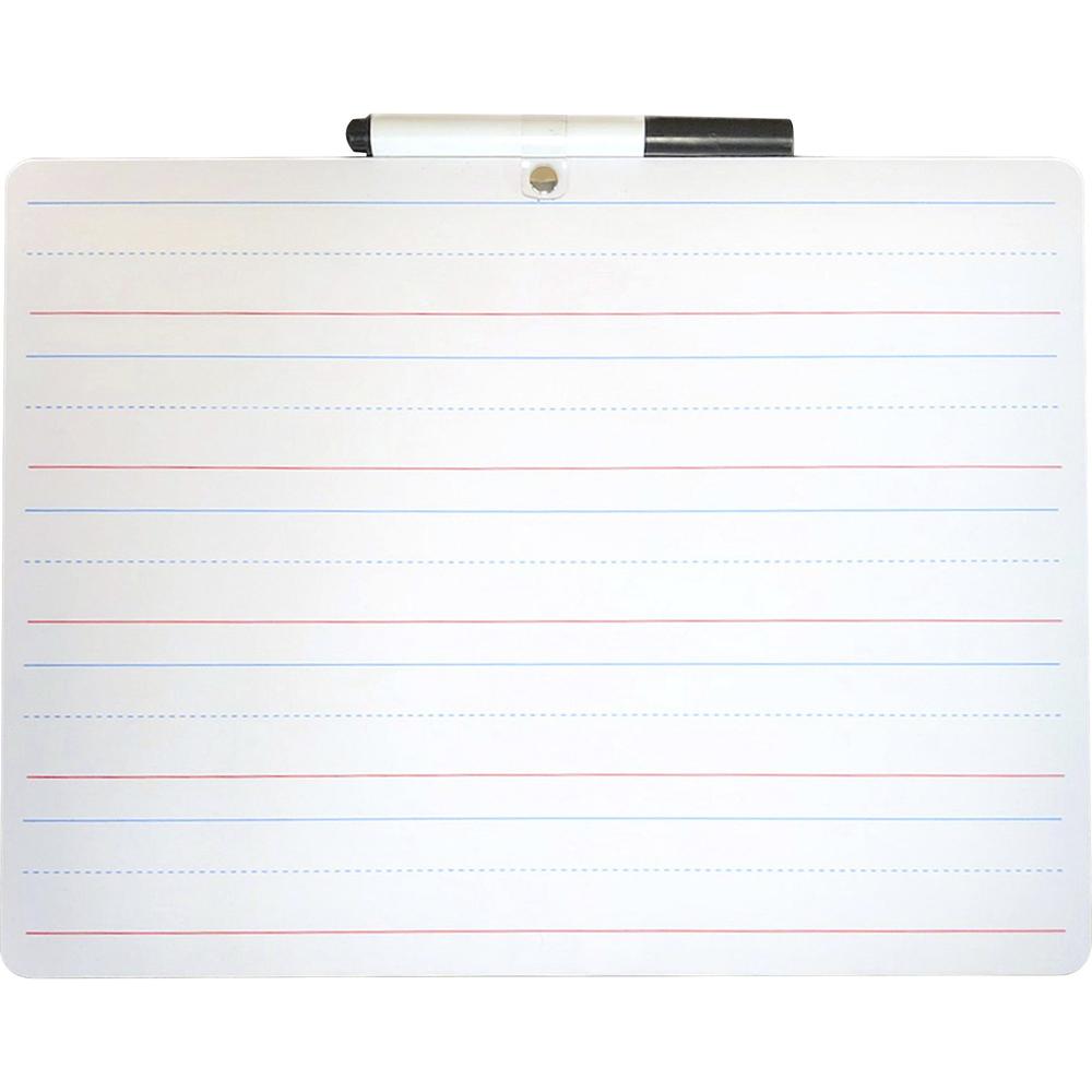 Flipside 2-sided Dry Erase Board Sets - 12" (1 ft) Width x 9" (0.8 ft) Height - White Hardboard Surface - Rectangle - Desktop, Lap - 12 / Pack. Picture 5