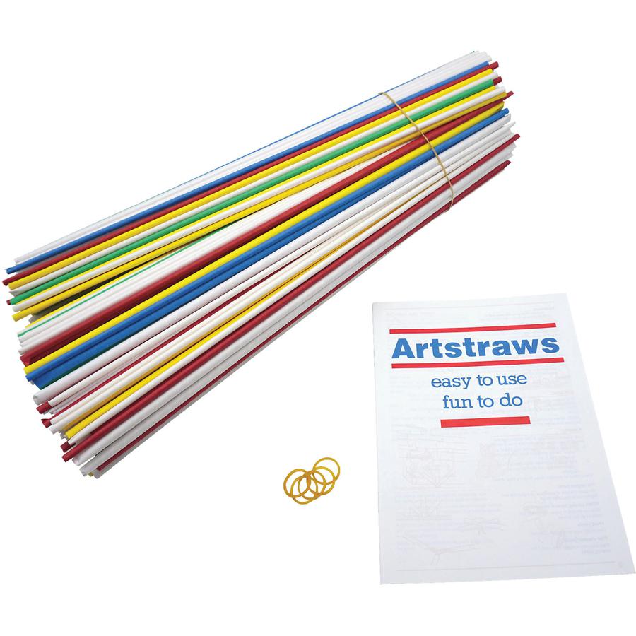 Pacon Artstraws Paper Tubes - Art Project, Craft Project - 16"Height x 0.15"Width x 0.15"Length - 300 / Box - Assorted - Paper. Picture 5