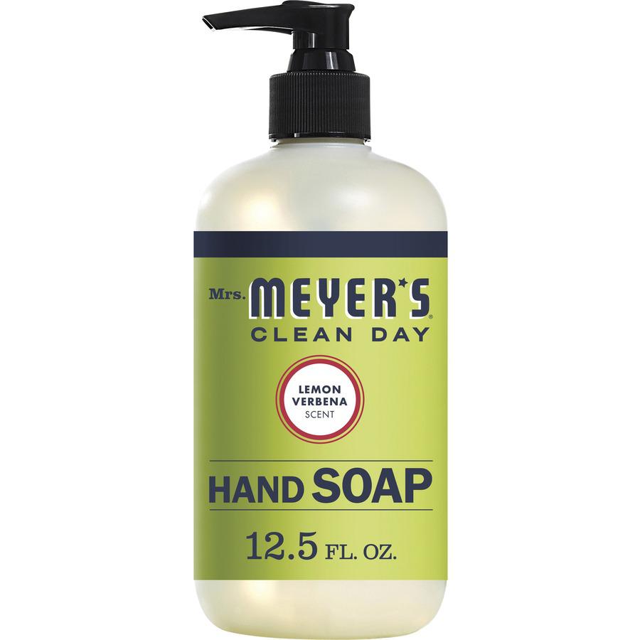 Mrs. Meyer's Hand Soap - Lemon Verbena ScentFor - 12.5 fl oz (369.7 mL) - Dirt Remover, Grime Remover - Hand - Moisturizing - Multicolor - Paraben-free, Phthalate-free, Cruelty-free - 6 / Carton. Picture 3