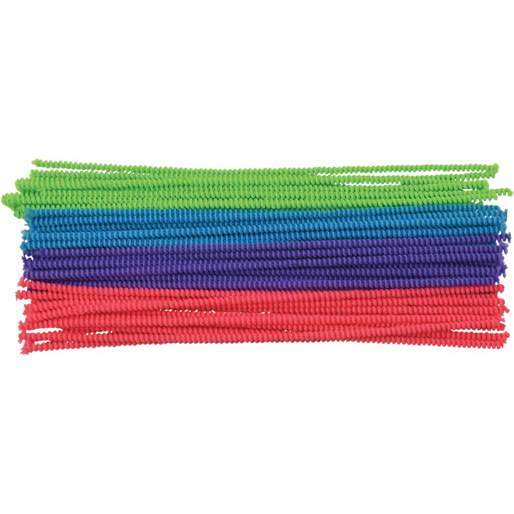 Pacon Spiral Chenille Stems - Classroom, Home, Art Project - Recommended For 4 Year - 12"Height x 0.20"Width x 0.20"Length - 600 / Bag - Assorted. Picture 2