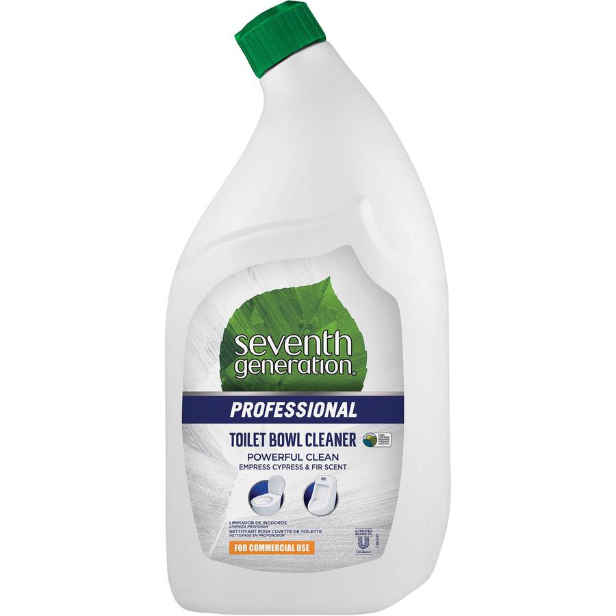 Seventh Generation Professional Toilet Bowl Cleaner - 32 fl oz (1 quart) - Emerald Cypress & Fir Scent - 8 / Carton - Anti-septic, Dye-free, Fragrance-free, Biodegradable. Picture 3