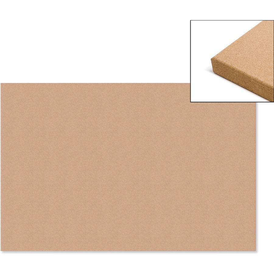 U Brands Cork Canvas Bulletin Board - 35" X 23" , Natural Cork Surface - Self-healing, Durable, Mounting System, Tackable, Frameless - 1 Each. Picture 4