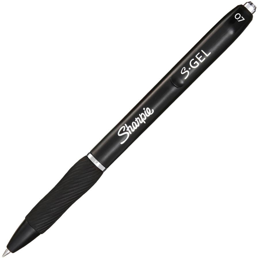 Sharpie S-Gel Pens - 0.7 mm Pen Point Size - Black Gel-based Ink - Black Barrel - 4 / Pack. Picture 6