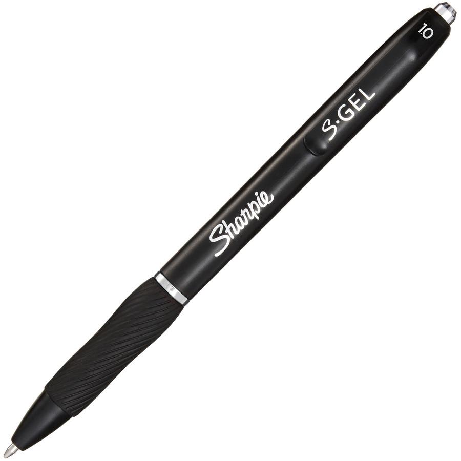 Sharpie S-Gel Pens - 1 mm Pen Point Size - Black Gel-based Ink - Black Barrel - 4 / Pack. Picture 7