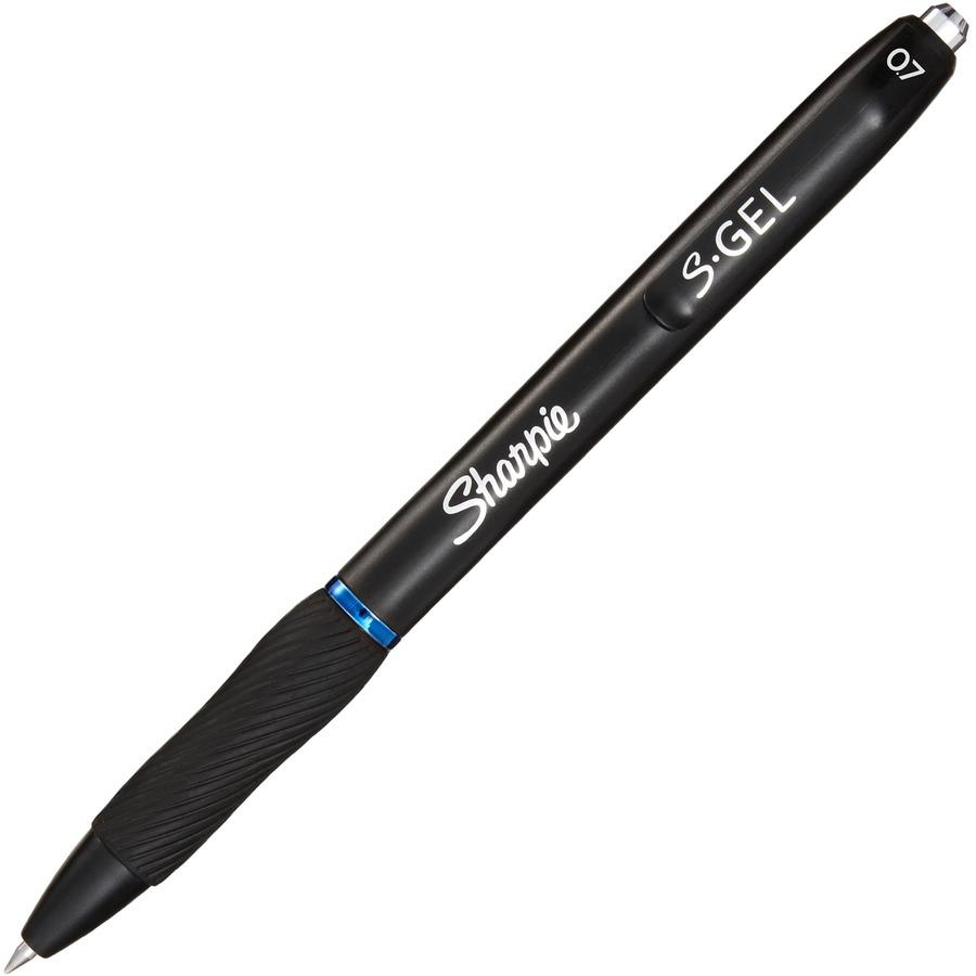 Sharpie S-Gel Pens - 0.7 mm Pen Point Size - Blue Gel-based Ink - Black Barrel - 4 / Pack. Picture 7