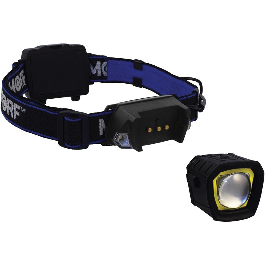 Police Security Removable Light Headlamp - 2 x LED - 4 x AAA - Battery - Black, Blue. Picture 2